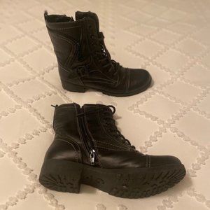 G by Guess black combat style boots